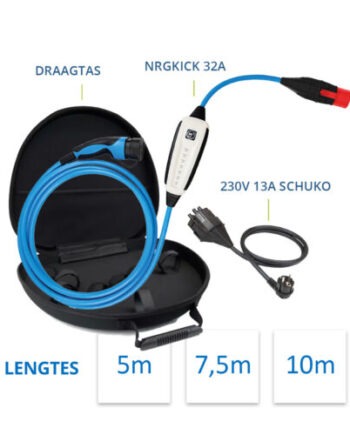 Nrgkick ev charging unit 32a 5m wifi+bt smart attachment+carrier bag