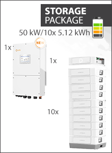 Solis S6 EH3P50K-H-EU en Dyness Stack 100 51kWh opslagpakket