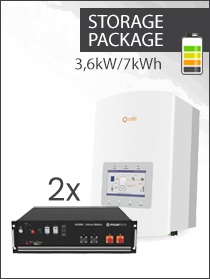 Solis S5 EH1P 3.6 kW + Pylon US3000 7 kWh (2 x 3.5 kWh) Pakket